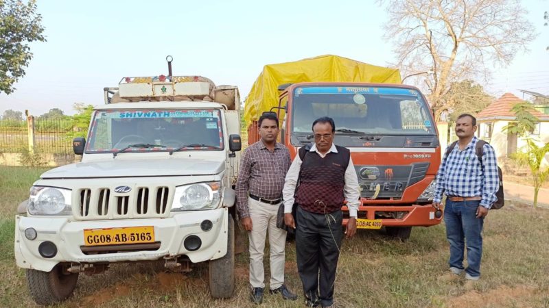 सीमावर्ती राज्यों से धान का अवैध परिवहन रोकने  मुख्यमंत्री के निर्देश पर बड़ी कार्रवाई