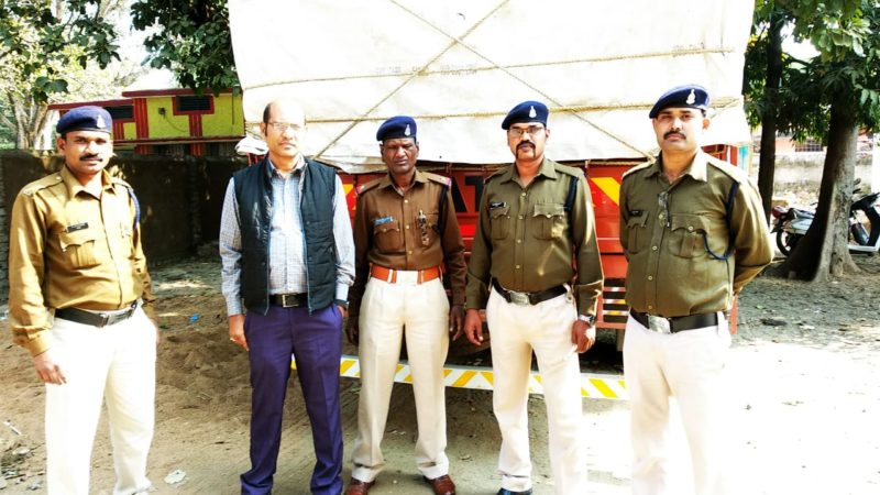 मध्यप्रदेश से छत्तीसगढ़ लाते हुए 270 बोरा धान जप्त