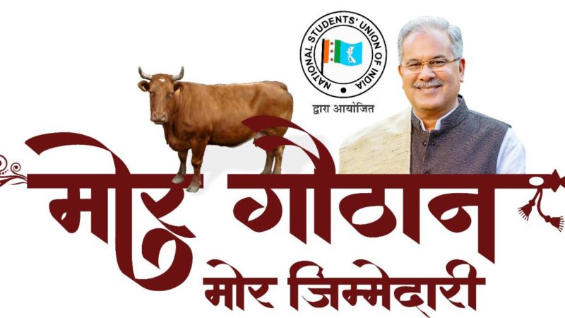 NSUI गौठान में किसान और गाय के साथ मिलकर भूपेश बघेल का जन्मदिन मनायेगी