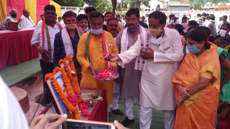 गिरीश देवांगन तखतपुर विधानसभा और कोटा विधानसभा के धरना प्रदर्शन एवं पदयात्रा कार्यक्रम हुये शामिल