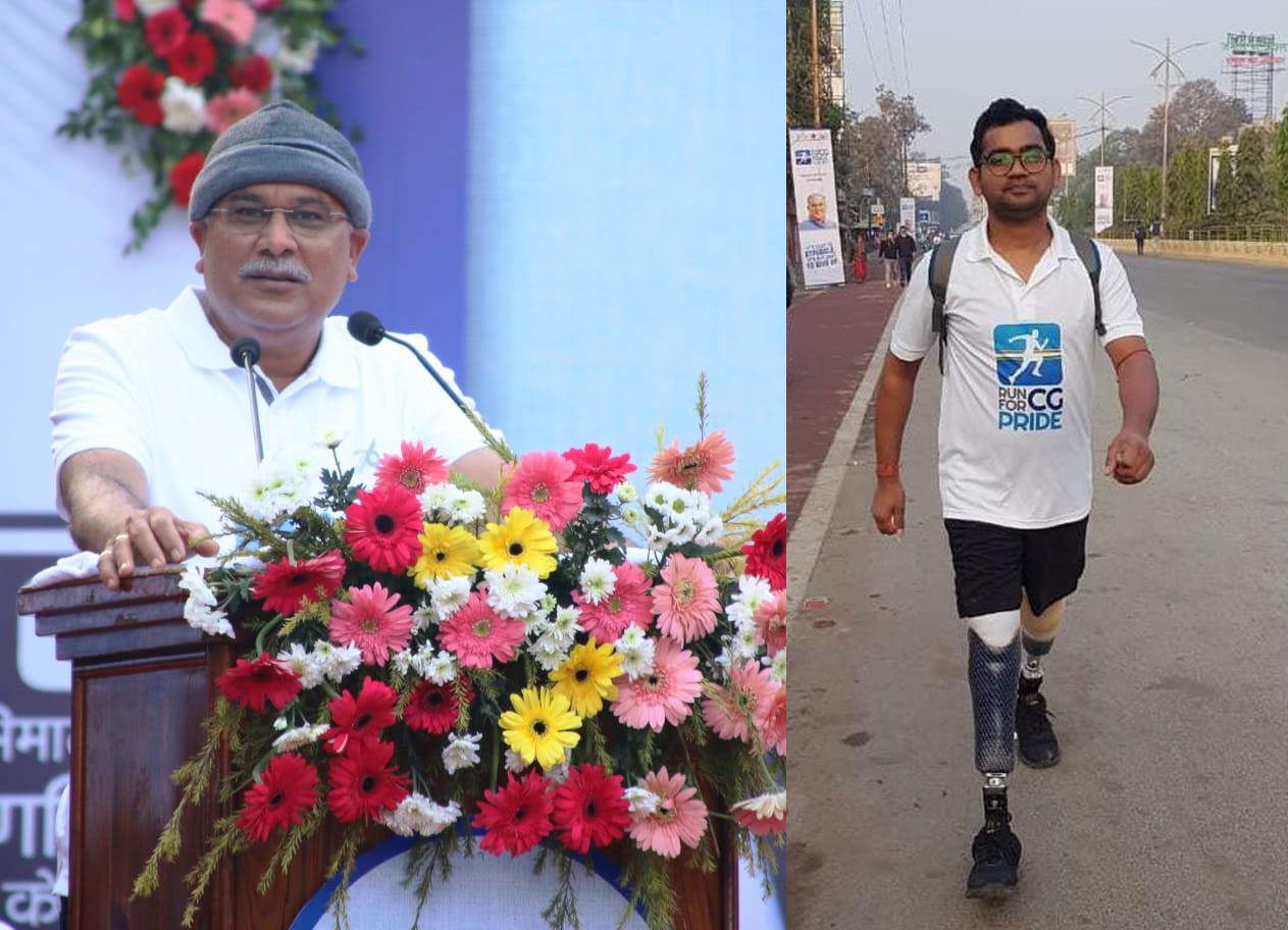 दिव्यांग पर्वतारोही श्री चित्रसेन साहू ने मुख्यमंत्री का जताया आभार