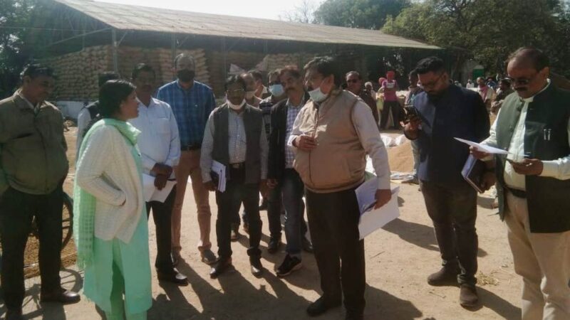 मार्कफेड की प्रबंध संचालक ने झलप, सोनासिल्ली और पिथौरा में धान खरीदी व्यवस्था का लिया जायजा