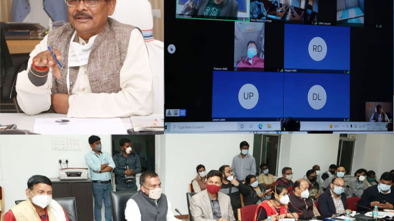 कोविड से बचाव एवं उपचार के सभी कार्य मिशन मोड में करें-डॉ.प्रेमसाय सिंह टेकाम…प्रभारी मंत्री ने की तैयारियों की समीक्षा