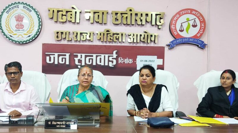 आयोग की समझाइश पर पति अपनी पत्नी को गुजारा के लिए 10 हजार रुपये प्रतिमाह देने को राजी…प्रताड़ित होने पर महिला संबंधित व्यक्तियों के विरुद्ध रिपोर्ट कराने स्वतंत्र