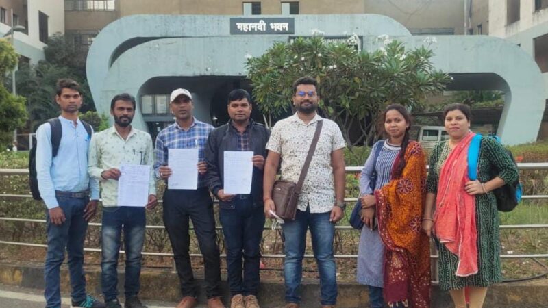 बि.लिब एम लिब बेरोजगार संघ द्वारा ग्रंथपाल भर्ती के लिए मुख्य सचिव को दिया ज्ञापन दिया