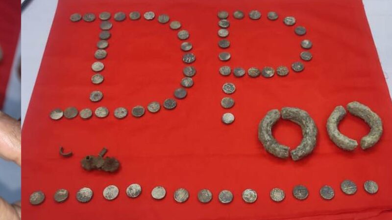 राजनांदगांव जिले के बाजार-नवागांव में मिले मुगलकालीन 65 चांदी के सिक्के