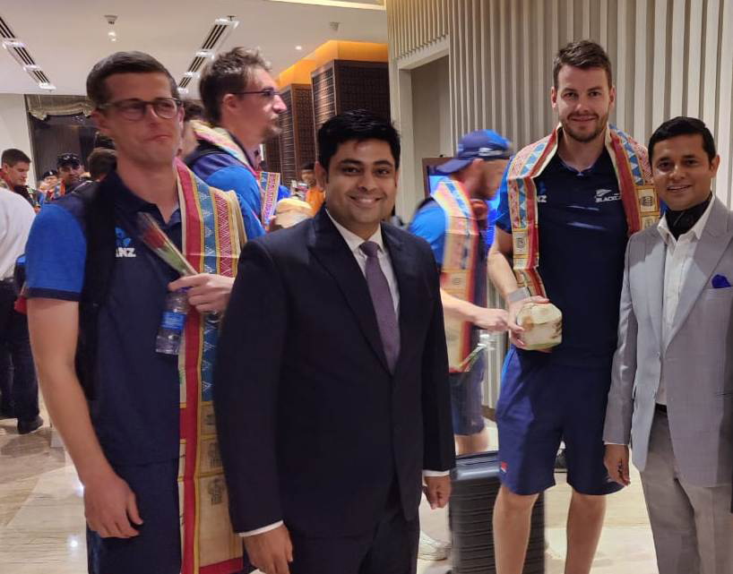 राजकीय गमछा पहनाकर किया गया खिलाड़ियों का स्वागत- अभिनंदन