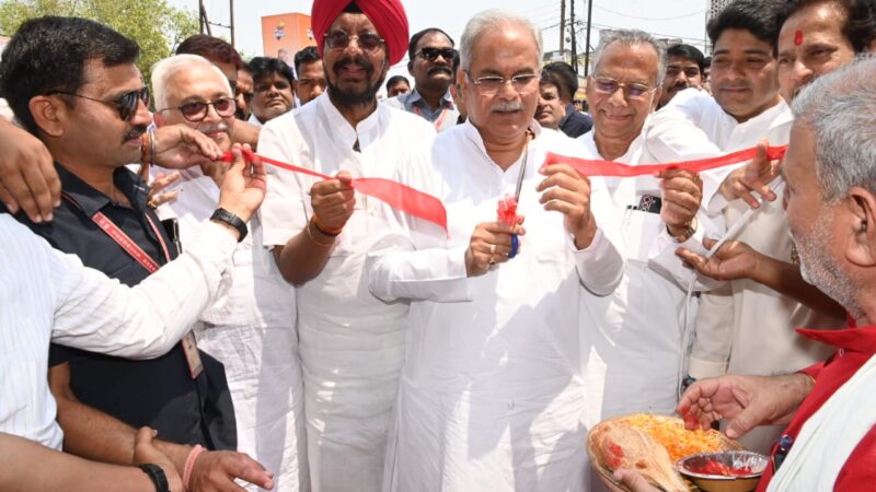 ’मुख्यमंत्री श्री भूपेश बघेल ने किया फाफाडीह वाल्टियर रेल लाइन फोरलेन रेल्वे अंडर ब्रिज का लोकार्पण