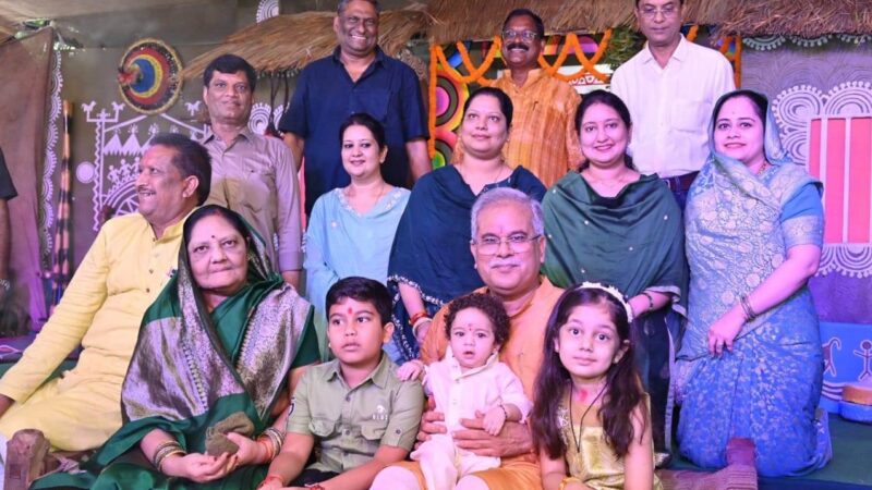 गेड़ी चढ़े, रहचुली में झूले, हरेली के रंग में…रंगा मुख्यमंत्री निवास