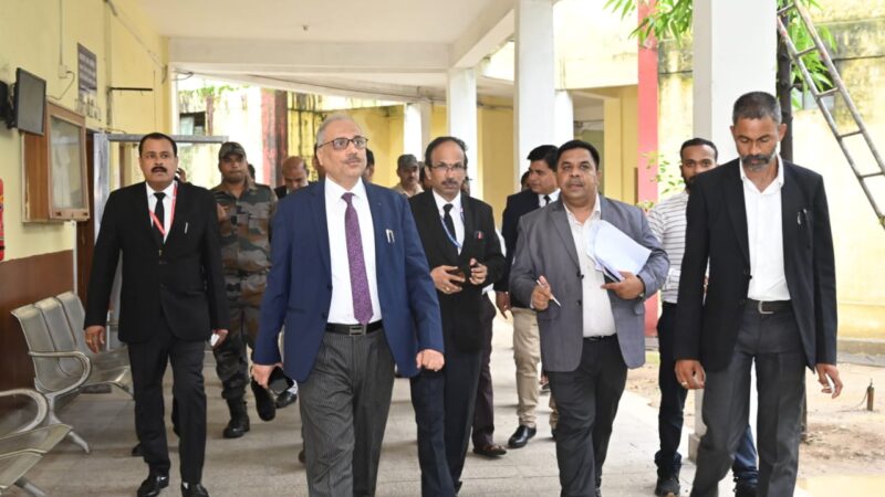 छत्तीसगढ़ उच्च न्यायालय के मुख्य न्यायाधिपति ने जांजगीर-चांपा न्यायालय परिसर का किया औचक निरीक्षण