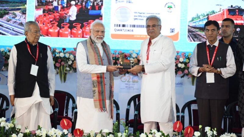 प्रधानमंत्री नरेंद्र मोदी के सभा स्थल की तैयारियां पूरी