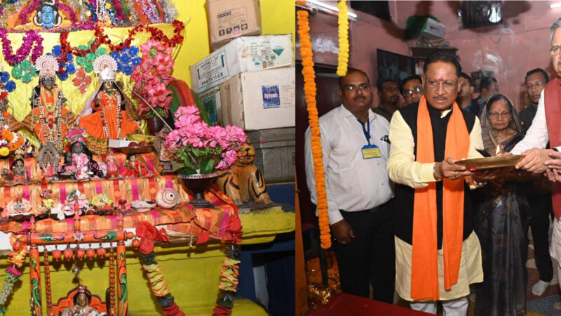 मुख्यमंत्री ने चंडी मंदिर तथा राम-जानकी मंदिर में पहुंचकर की पूजा अर्चना