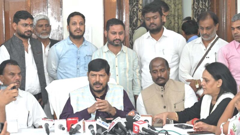 सामाजिक न्याय एवं अधिकारिता राज्य मंत्री श्री रामदास अठावले का छत्तीसगढ़ प्रवास