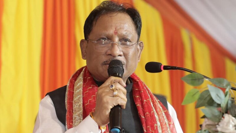  मुख्यमंत्री श्री विष्णु देव साय कोरबा में श्री राम कथा महोत्सव में हुए शामिल